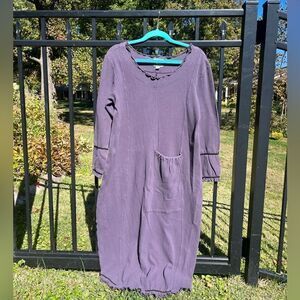 Blue Fish Cotton Hand-painted Dress